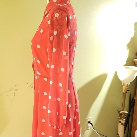 Long Eva Mendes Polka Dot Dress 👗 - Picture 4 of 8